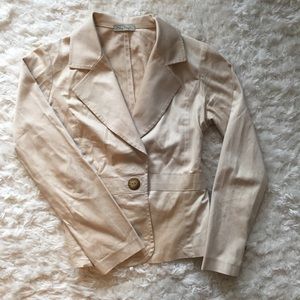 Designer blazer in light khaki, small